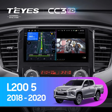 Штатная магнитола Teyes CC3 2K 4/32 Mitsubishi L200 5 (2018-2020) F1