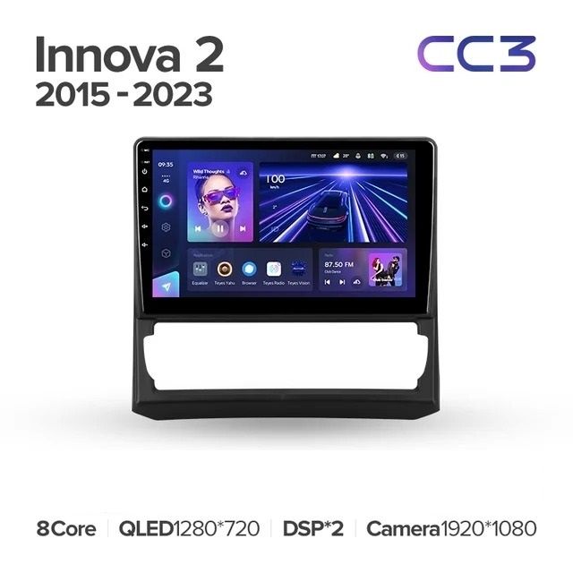 Штатная магнитола Teyes CC3L 4/64 Toyota Innova 2 (2015-2023)