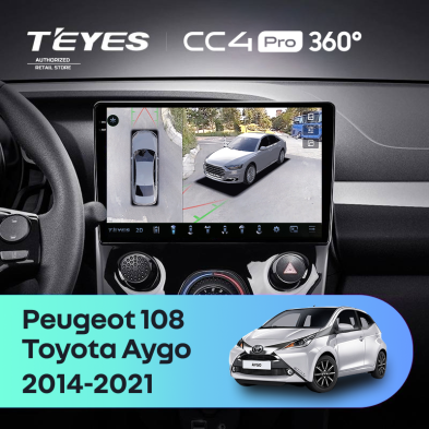 Штатная магнитола Teyes CC4 Pro 360 8/128 Toyota Aygo B40 (2014-2021) F1