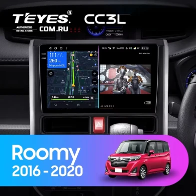 Штатная магнитола Teyes CC3L 4/64 Toyota Roomy (2016-2020) Правый руль