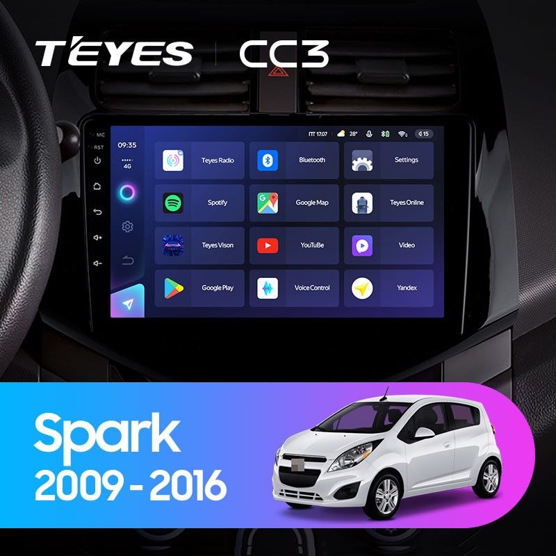 Штатная магнитола Teyes CC3 4/32 Chevrolet Spark M300 (2009-2016) F1