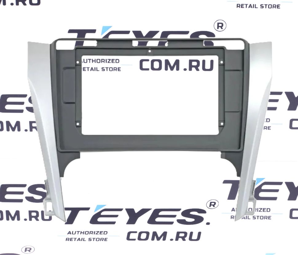 Переходная рамка Toyota Camry 7 XV 50 (2011-2014) (черно-серая) (B - есть штатная камера) (10")