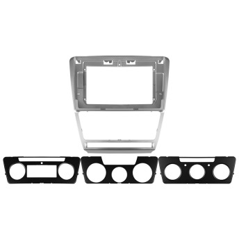 Переходная рамка Skoda Octavia 2 A5 (2008-2013) Серая (10")