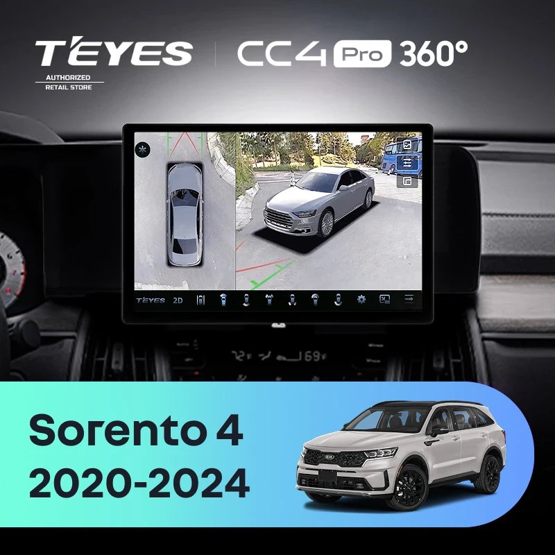Штатная магнитола Teyes CC4 Pro 360 12/256 Kia Sorento 4 MQ4 (2020-2024) (11")