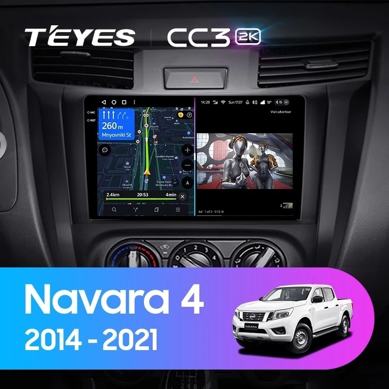 Штатная магнитола Teyes CC3 2K 360 6/128 Nissan Navara D23 IV (2014-2021) Тип-B