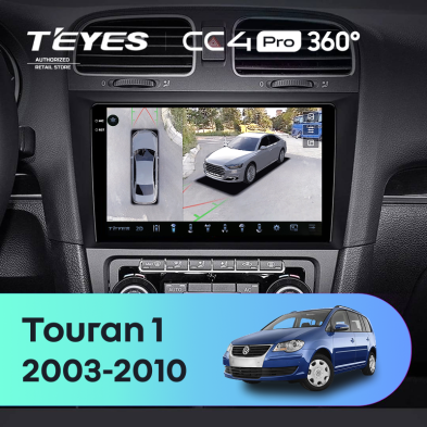 Штатная магнитола Teyes CC4 Pro 360 12/256 Volkswagen Touran 1 (2003-2010)