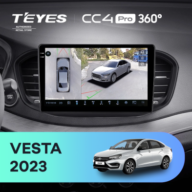 Штатная магнитола Teyes CC4 Pro 360 12/256 Lada Vesta 2023+ F2 Тип-B