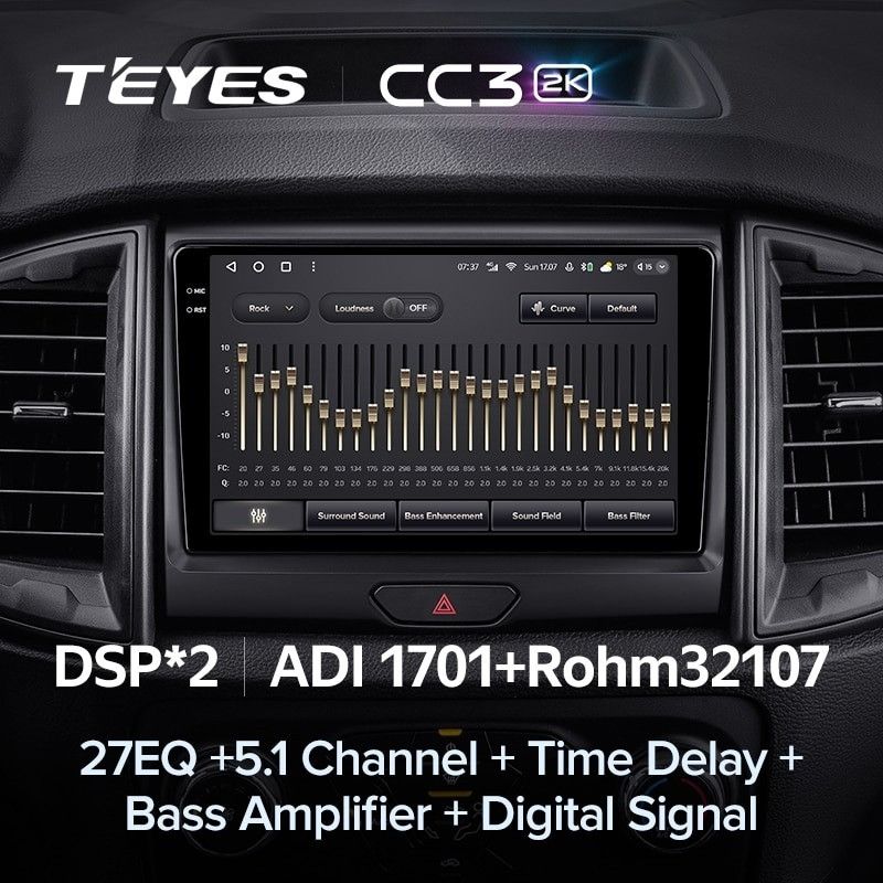 Штатная магнитола Teyes CC3 2K 360 6/128 Ford Ranger P703 (2015-2022) Тип-A