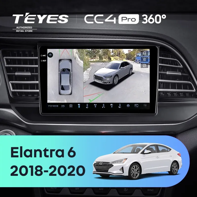 Штатная магнитола Teyes CC4 Pro 360 12/256 Hyundai Elantra 6 (2018-2020) Тип-B