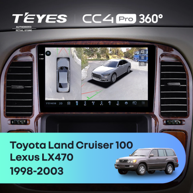 Штатная магнитола Teyes CC4 Pro 360 8/128 Lexus LX470 (1998-2003) F4