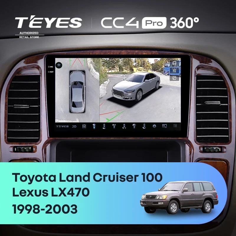 Штатная магнитола Teyes CC4 Pro 360 8/128 Lexus LX470 (1998-2003) F4