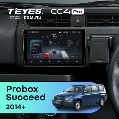 Штатная магнитола Teyes CC4 Pro 8/128 Toyota Probox (2014-)