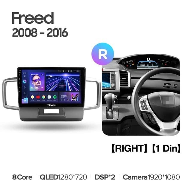 Штатная магнитола Teyes CC3 4/32 Honda Freed 1 (2008-2016) F1 Правый руль