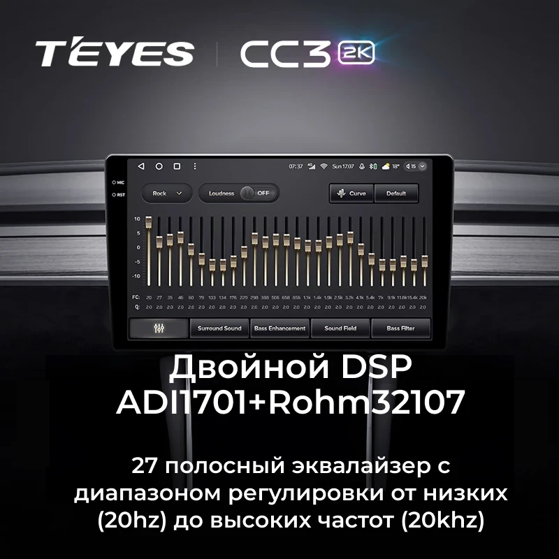 Штатная магнитола Teyes CC3 2K 360 6/128 Hyundai Kona (2017-2021)