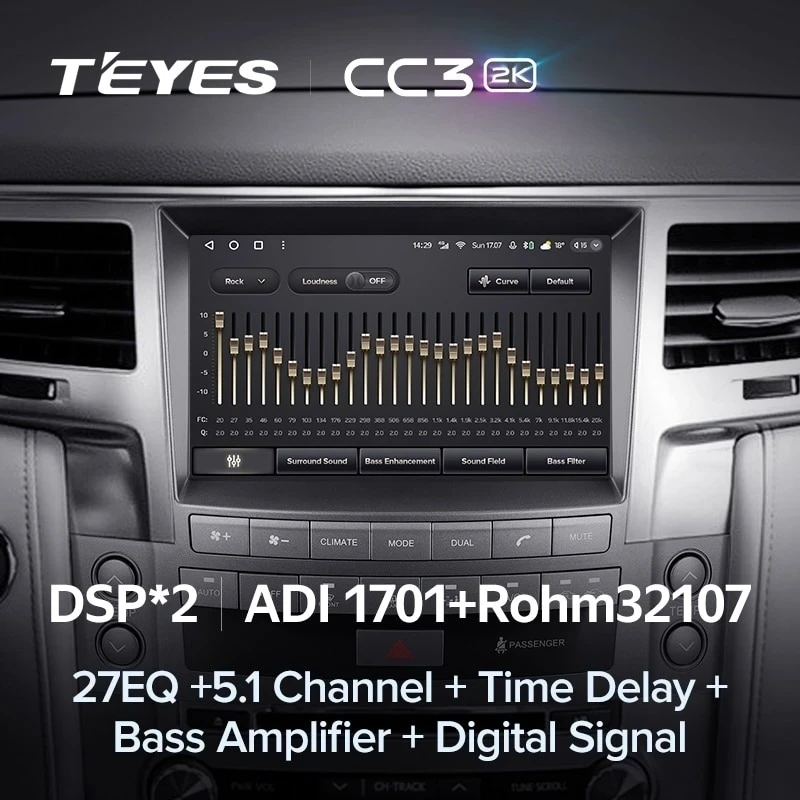 Штатная магнитола Teyes CC3 2K 4/64 Lexus LX570 J200 3 (2007-2015) Тип-C
