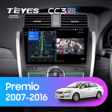 Штатная магнитола Teyes CC3 2K 4/32 Toyota Premio (T260) (2007-2016) Правый руль