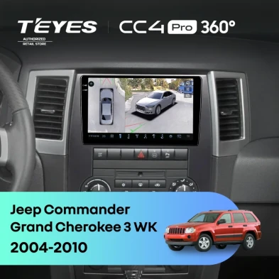 Штатная магнитола Teyes CC4 Pro 360 8/128 Jeep Grand Cherokee 3 WK (2004-2010)