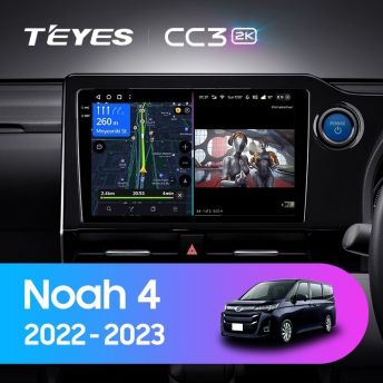 Штатная магнитола Teyes CC3 2K 4/64 Toyota Noah 4 R90 (2022-2023) Правый руль