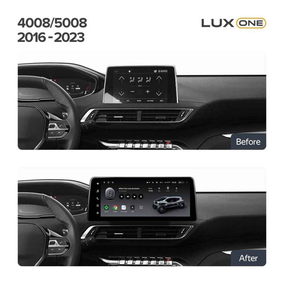 Переходная рамка Peugeot 4008 / 5008 (2016-2023) (12,3")