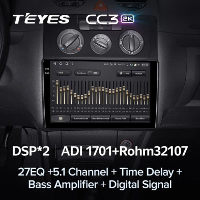 Штатная магнитола Teyes CC3 2K 4/64 Volkswagen Caddy 2K (2004-2010) (10 inch Universal)
