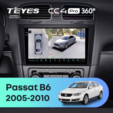 Штатная магнитола Teyes CC4 Pro 360 12/256 Volkswagen Passat B6 (2005-2010)