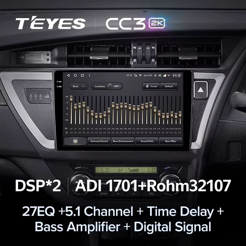 Штатная магнитола Teyes CC3 2K 4/64 Toyota Auris 2 E180 (2012-2015) Правый руль