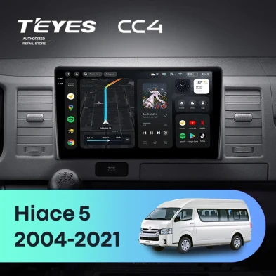 Штатная магнитола Teyes CC4 8/128 Toyota Hiace XH10 H200 (2004-2021)