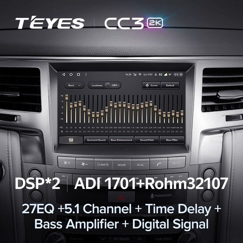 Штатная магнитола Teyes CC3 2K 6/128 Lexus LX570 J200 3 (2007-2015) Тип-C