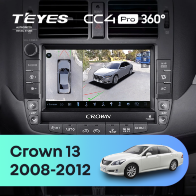 Штатная магнитола Teyes CC4 Pro 360 12/256 Toyota Crown 13 S200 (2008-2012) Тип-A