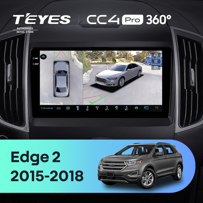 Штатная магнитола Teyes CC4 Pro 360 8/128 Ford Edge 2 (2015-2018) F1