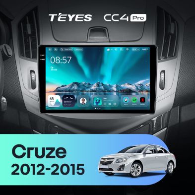 Штатная магнитола Teyes CC4 Pro 12/256 Chevrolet Cruze J300 J308 (2012-2015)