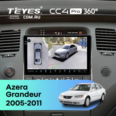 Штатная магнитола Teyes CC4 Pro 360 8/128 Hyundai Azera (2005-2011)