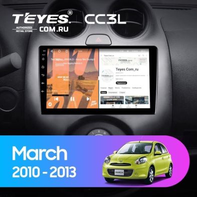Штатная магнитола Teyes CC3L 4/32 Nissan March K13 (2010-2013)