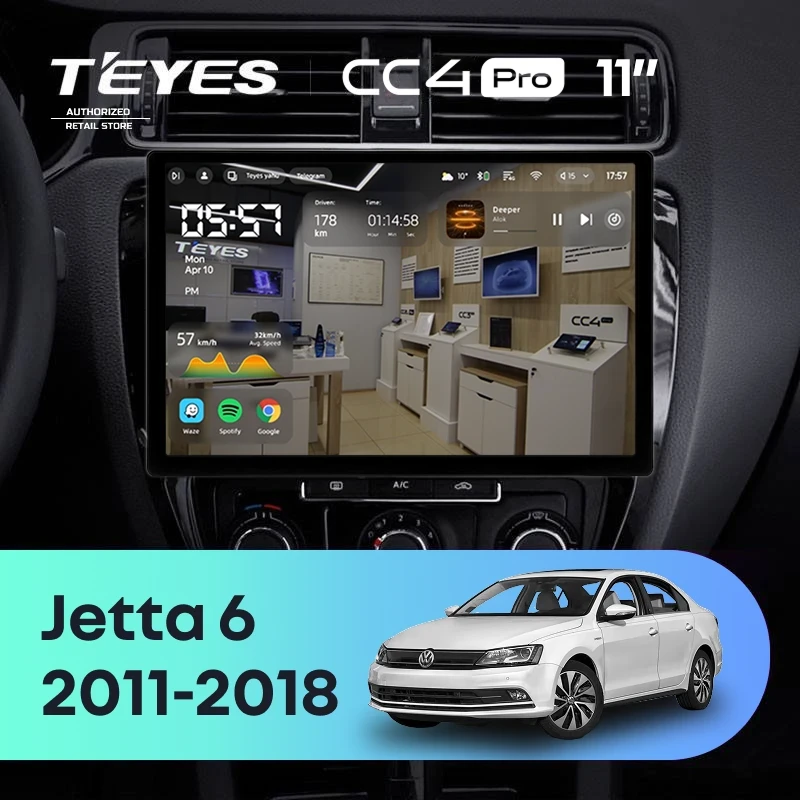 Штатная магнитола Teyes CC4 Pro 12/256 Volkswagen Jetta 6 (2011-2018) (11")
