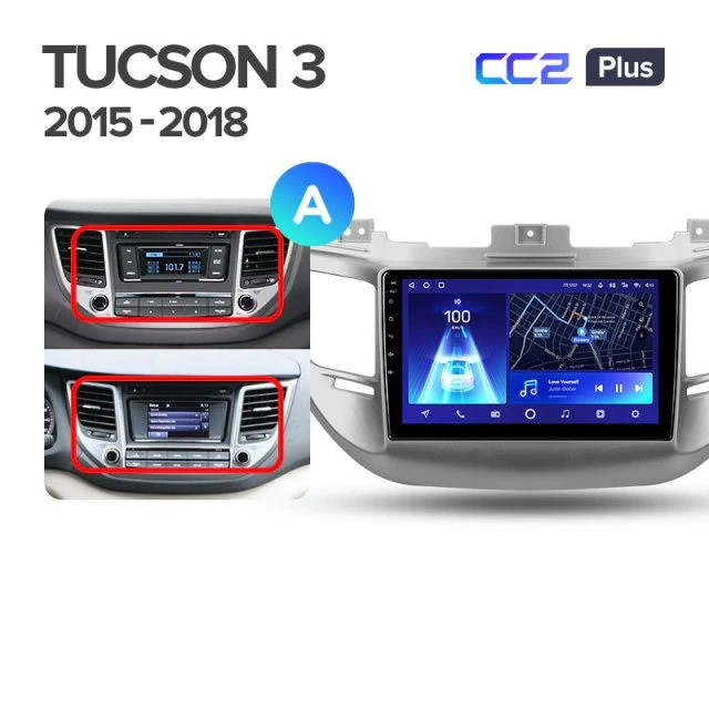 Штатная магнитола Teyes CC2 Plus 4/32 Hyundai Tucson 3 (2015-2018) Тип-A