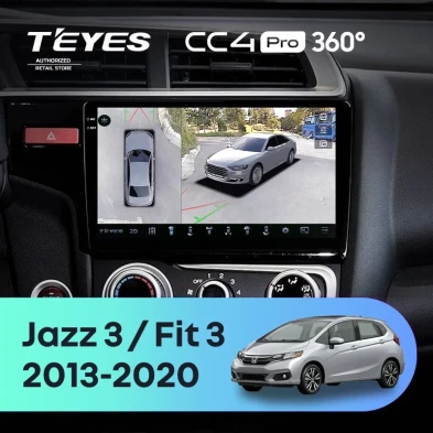 Штатная магнитола Teyes CC4 Pro 360 8/128 Honda Fit 3 (2013-2020) Тип-B