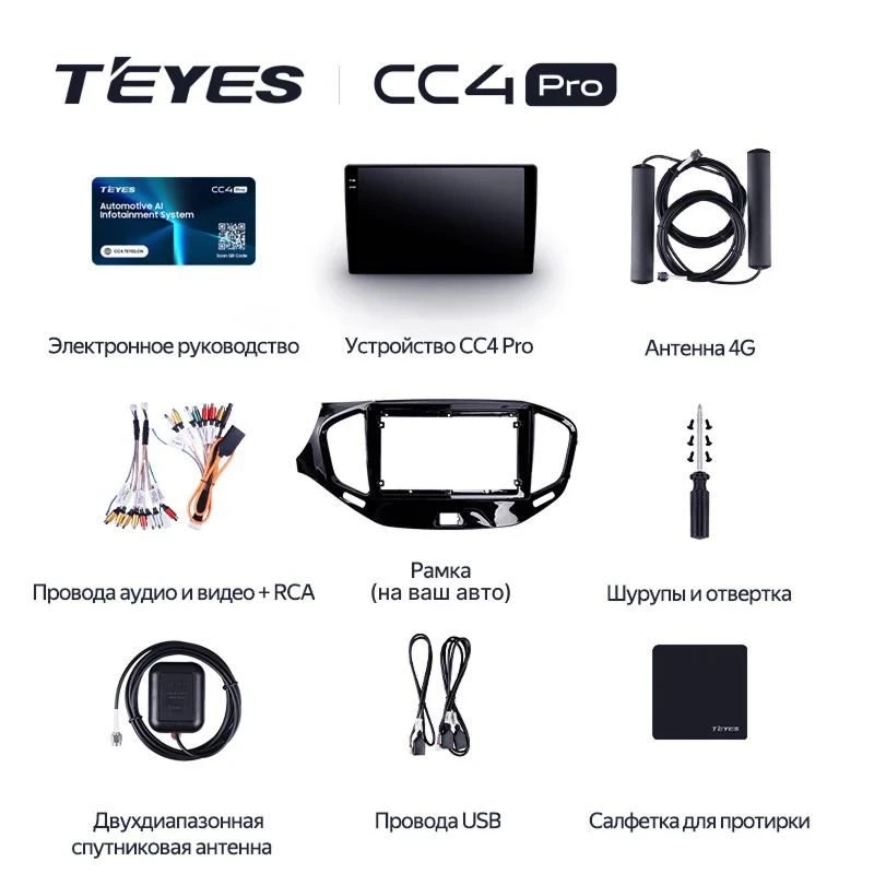Штатная магнитола Teyes CC4 Pro 8/128 для GAZ Gazelle Busines (2010-2021) F2