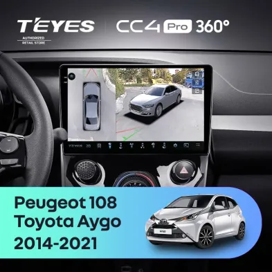 Штатная магнитола Teyes CC4 Pro 360 12/256 Toyota Aygo B40 (2014-2021) F1
