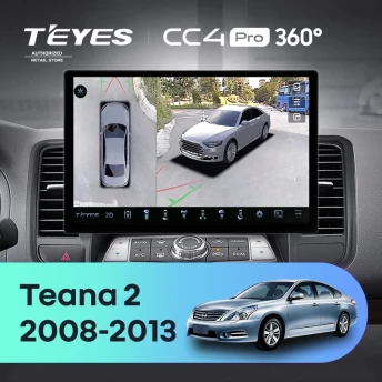 Штатная магнитола Teyes CC4 Pro 360 12/256 Nissan Teana J32 (2008-2013) Тип-B (13")