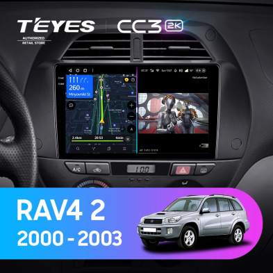 Штатная магнитола Teyes CC3 2K 6/128 Toyota RAV4 2 CA20 (2000-2003) F3