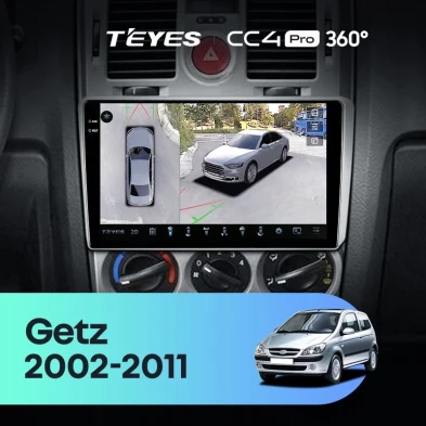 Штатная магнитола Teyes CC4 Pro 360 12/256 Hyundai Getz 1 (2002-2011) F1