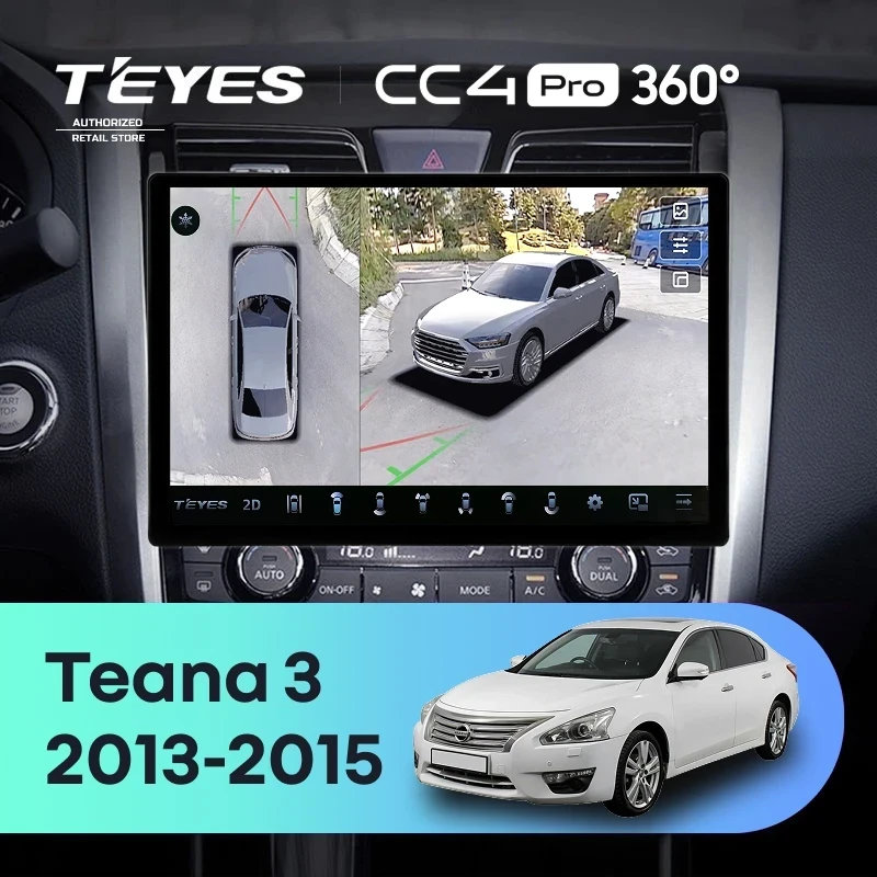 Штатная магнитола Teyes CC4 Pro 360 12/256 Nissan Teana J33 (2013-2015) Тип-B (13")