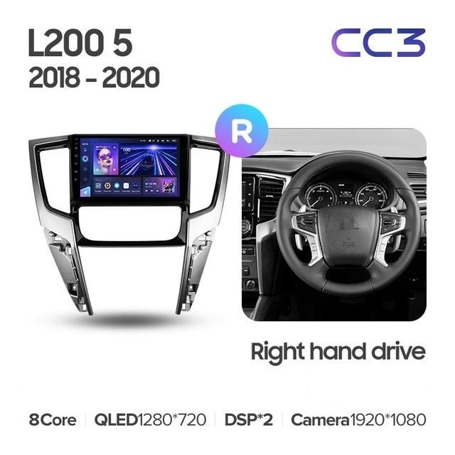 Штатная магнитола Teyes CC3L 4/32 Mitsubishi L200 5 (2018-2020) F2 Правый руль