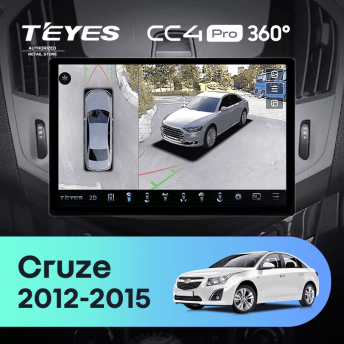 Штатная магнитола Teyes CC4 Pro 360 8/128 Chevrolet Cruze J300 J308 (2012-2015) F3 (11")