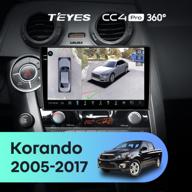 Штатная магнитола Teyes CC4 Pro 360 12/256 SsangYong Korando Sports (2005-2017)