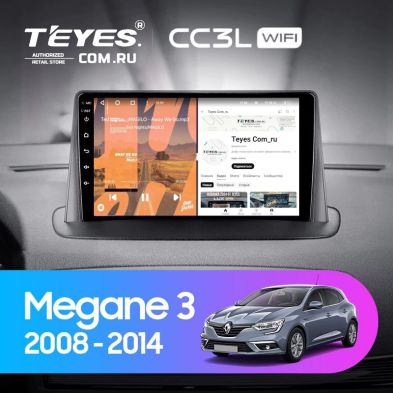 Штатная магнитола Teyes CC3L WiFi 2/32 Renault Megane 3 (2008-2014)