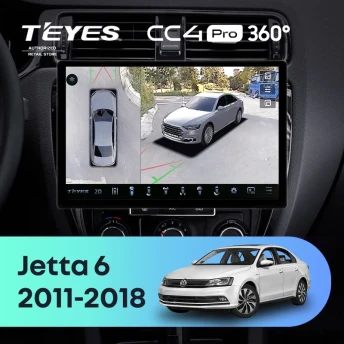 Штатная магнитола Teyes CC4 Pro 360 8/128 Volkswagen Jetta 6 (2011-2018) (13")