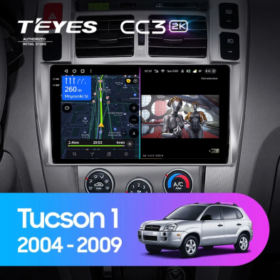 Штатная магнитола Teyes CC3 2K 360 6/128 Hyundai Tucson 1 (2004-2009)