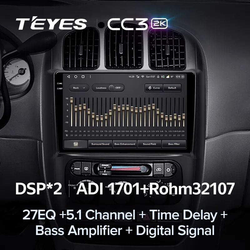 Штатная магнитола Teyes CC3 2K 4/64 Chrysler Town &amp; Country 4 RS (2000-2007) Тип-A