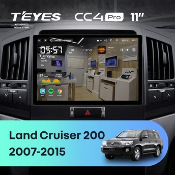 Штатная магнитола Teyes CC4 Pro 12/256 Toyota Land Cruiser 200 (2007-2015) F1 (11")